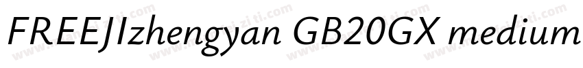 FREEJIzhengyan GB20GX medium字体转换